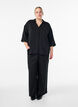 Loose shirt with a v-neck and 3/4 sleeves, Black, Model image number 1