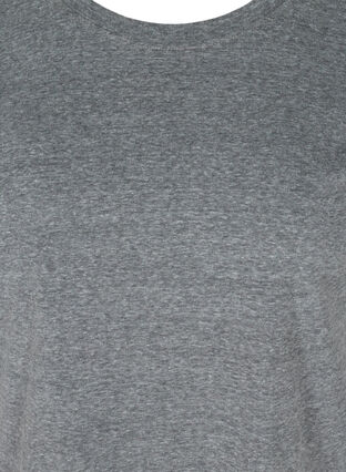 Marled cotton t-shirt, Black Melange, Packshot image number 2