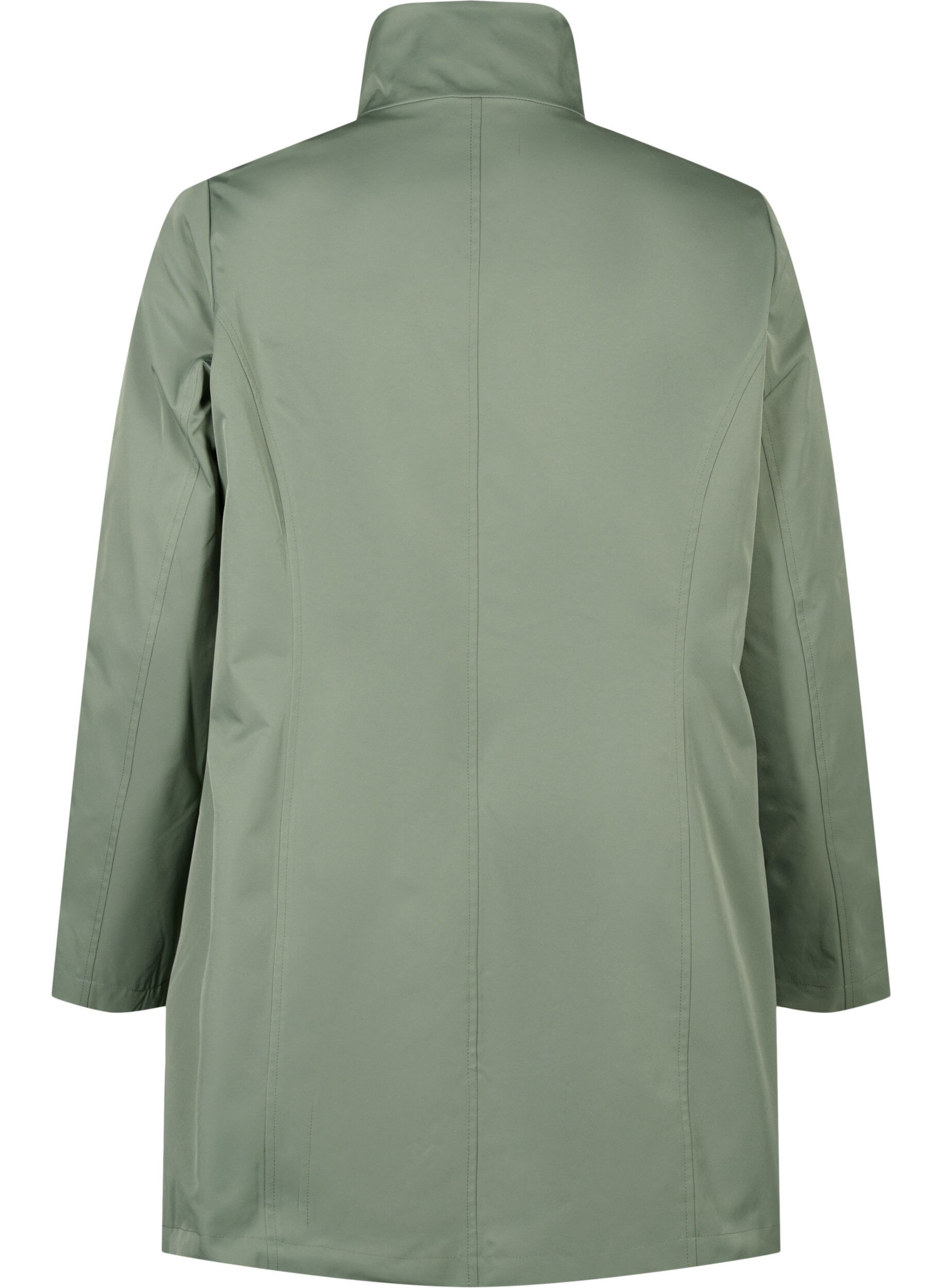 Zizzifashion Jacket with pockets and high collar, Green, Packshot image number 1