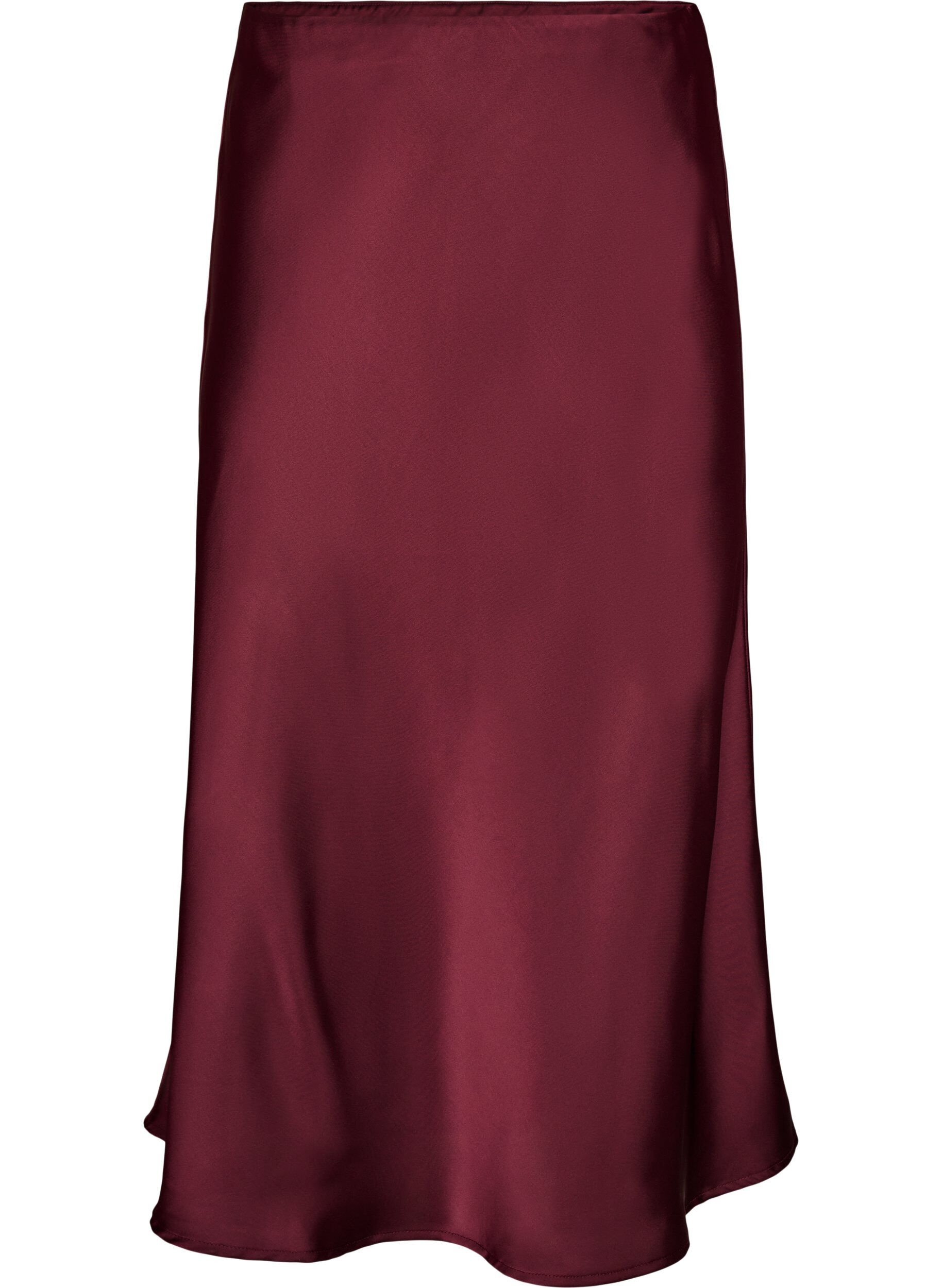ZizzifashionSatin midi skirt, Red, Packshot image number 0