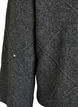 Knitted blouse with rhinestones and diamond pattern, Dark Grey, Packshot image number 3