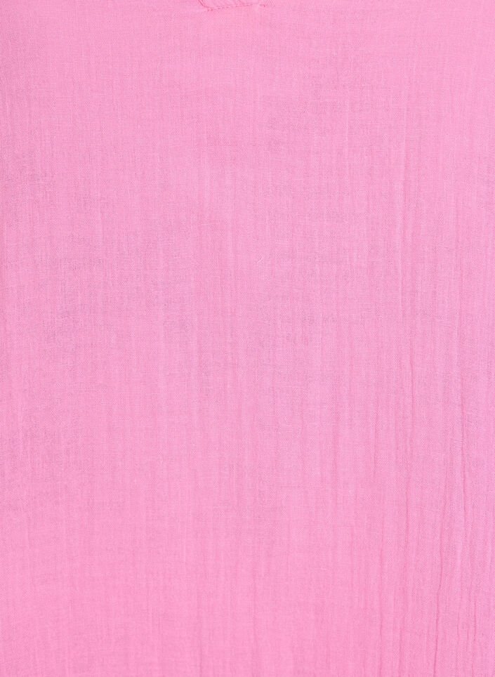 Short A-line dress in cotton muslin, Pink, Packshot image number 2