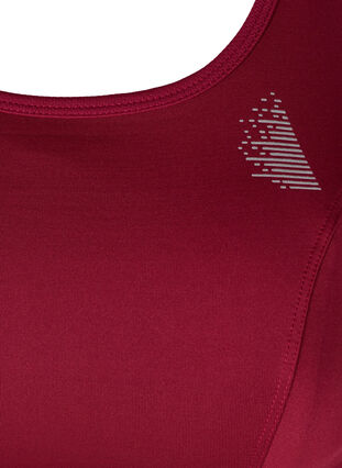 Sports top with a decorative details on the back, Beet Red, Packshot image number 2