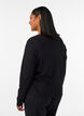 Cardigan in organic cotton with eyelet embroidery, Black, Model image number 2
