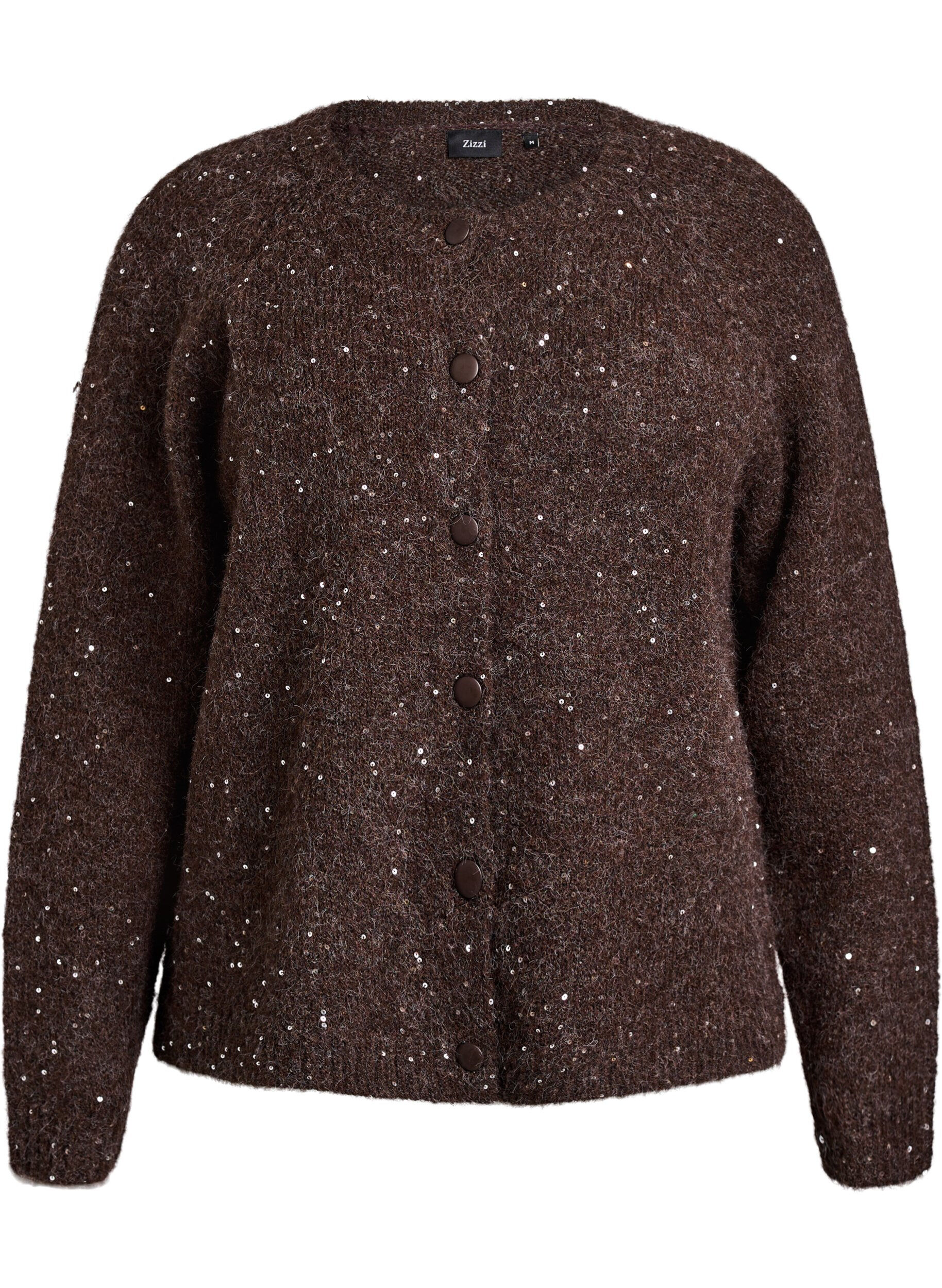Knitted cardigan with sequins