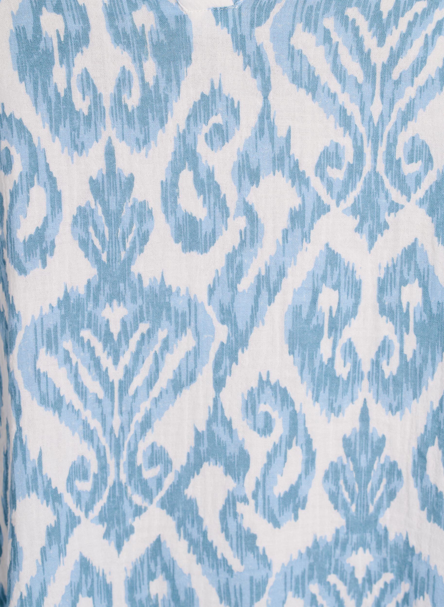 ZizzifashionShort A-line dress in cotton muslin, Vanilla, Packshot image number 3