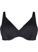 Moulded bra with striped mesh, Black, Packshot image number 0