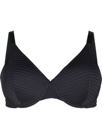 Moulded bra with striped mesh