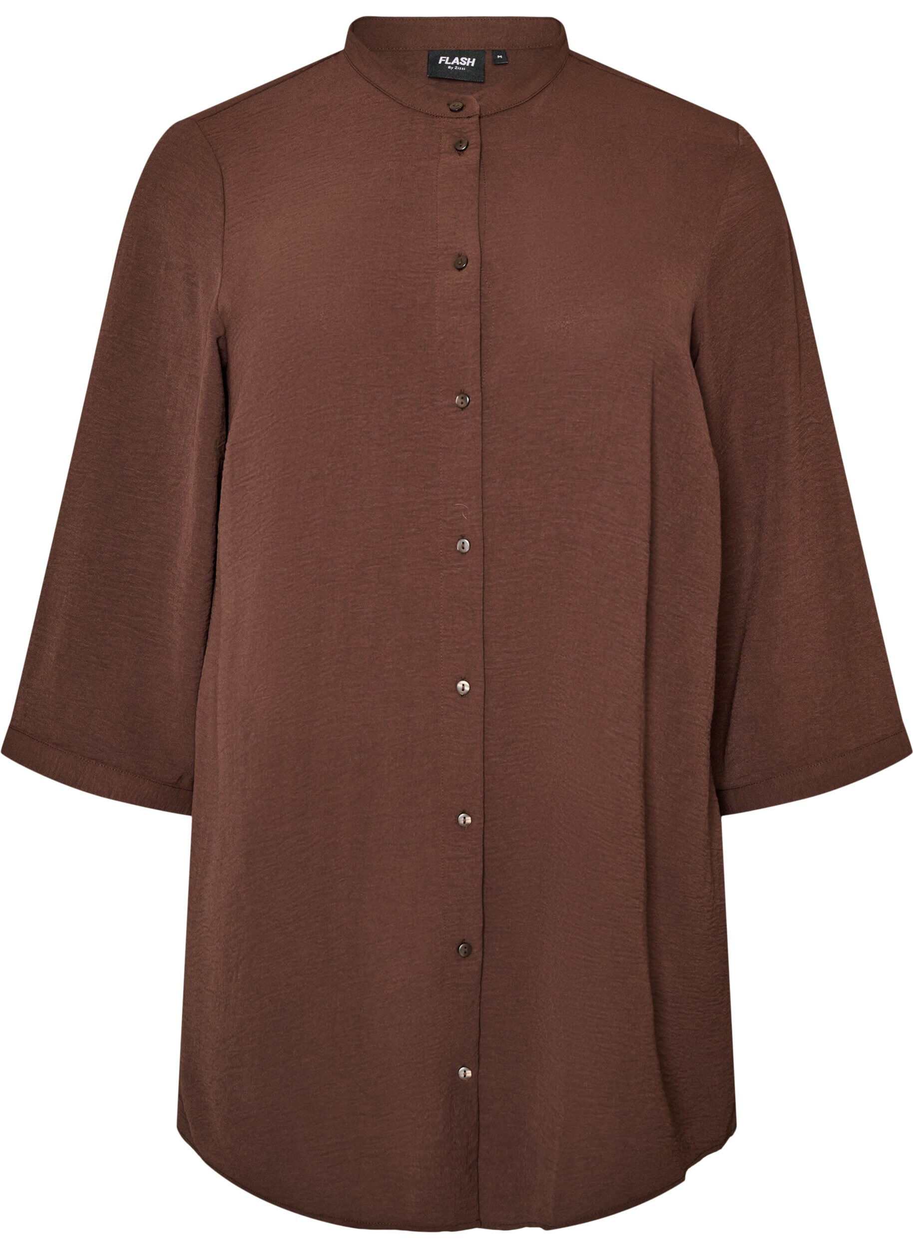 ZizzifashionTunic with 3/4 sleeves, Brown, Packshot image number 0