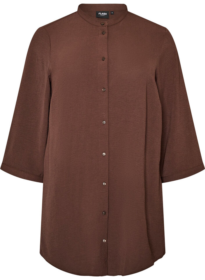 Tunic with 3/4 sleeves, Brown, Packshot image number 0