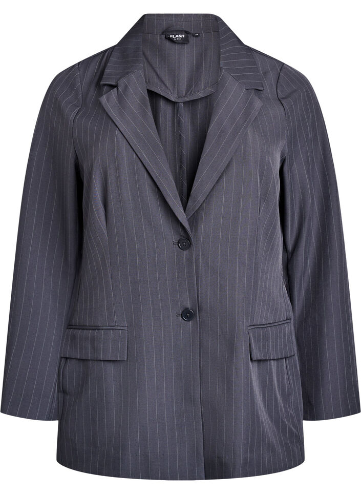 Blazer with pockets and slits, Dark Grey, Packshot image number 0