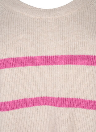Rib-knit sweater with stripes, P.Stone/Rasp.R.Mel., Packshot image number 2