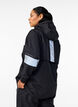Rain jacket with reflective details, Black, Model image number 2