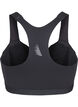 Sports bra with a front closure and high support, Black, Packshot image number 1