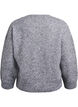 Knitted blouse with cable knit pattern, Grey, Packshot image number 1