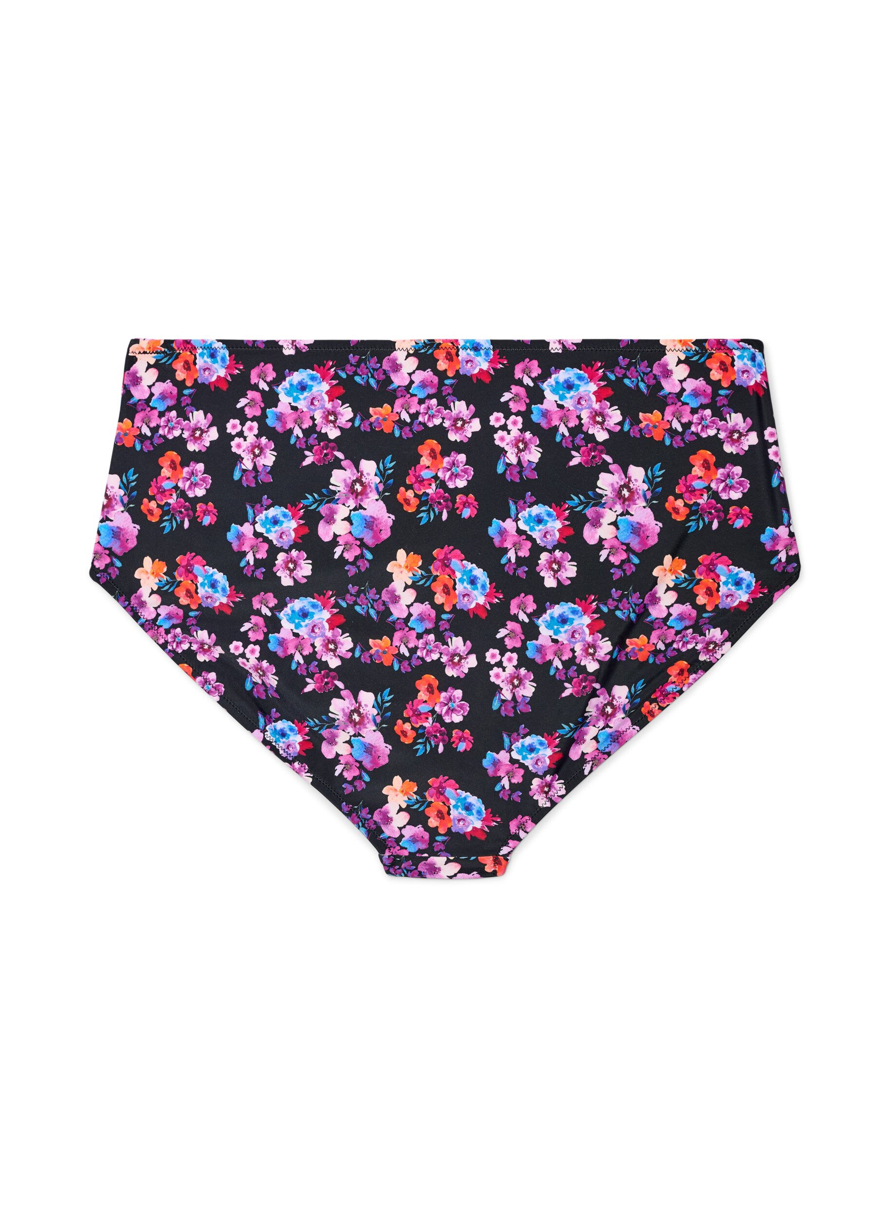 Zizzifashion High-waisted patterned bikini bottoms, Purple, Packshot image number 1
