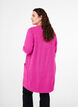 Ribbed Knit Cardigan with Pockets, Pink, Model image number 2