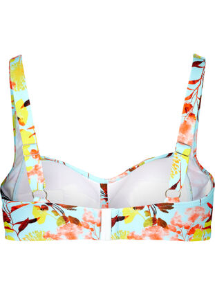 Printed bikini top, Bright Flower, Packshot image number 1