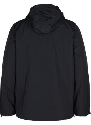 Sports jacket with a hood and zip, Black, Packshot image number 1