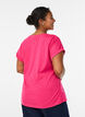 Short sleeved cotton blend t-shirt, Pink, Model image number 2