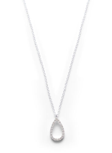 Silver-Toned Necklace with Pendant, Silver, Packshot image number 0