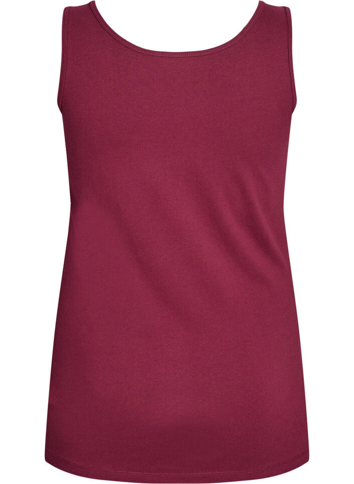 Cotton basic top, Dark Bordeaux, Packshot image number 1