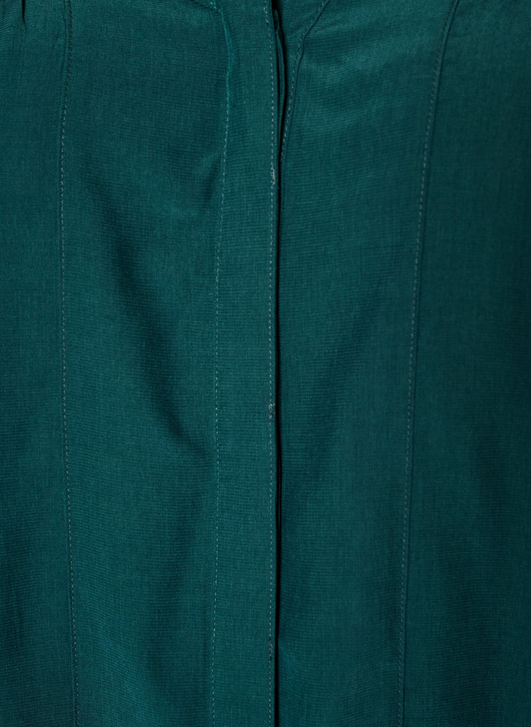 ZizzifashionBlouse with ruffle collar and ruching, Green, Packshot image number 2