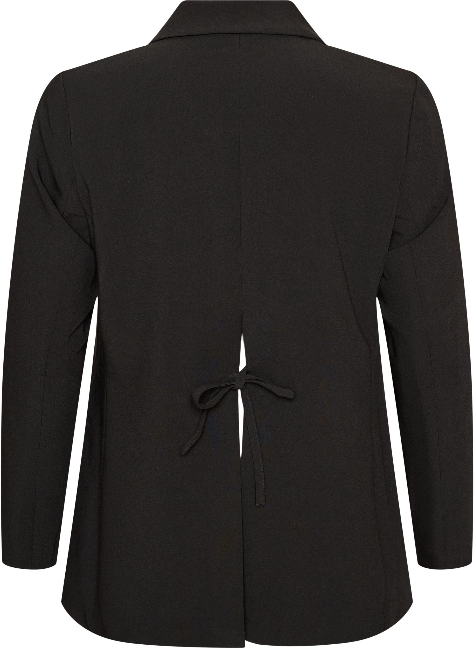 ZizzifashionBlazer with back vent and tie detail, Black, Packshot image number 1