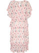 Maxi dress with ruffle layers and detachable cape, White, Packshot image number 1