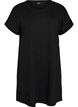 Short textured jersey dress with a round neck, Black, Packshot image number 0