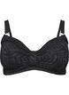 Bikini bra with structured mesh and removable inserts, Black, Packshot image number 0