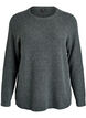 Melange knit blouse with round neck, Green, Packshot image number 0