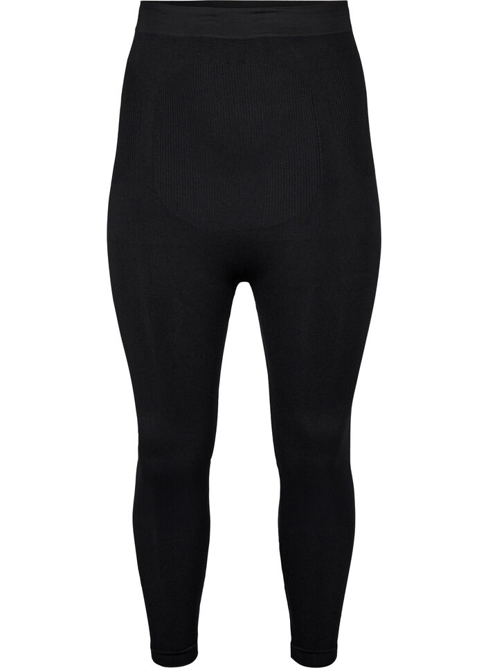 Shapewear leggings with high waist, Black, Packshot image number 0