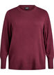 Knitted blouse with a round neck, Red, Packshot image number 0