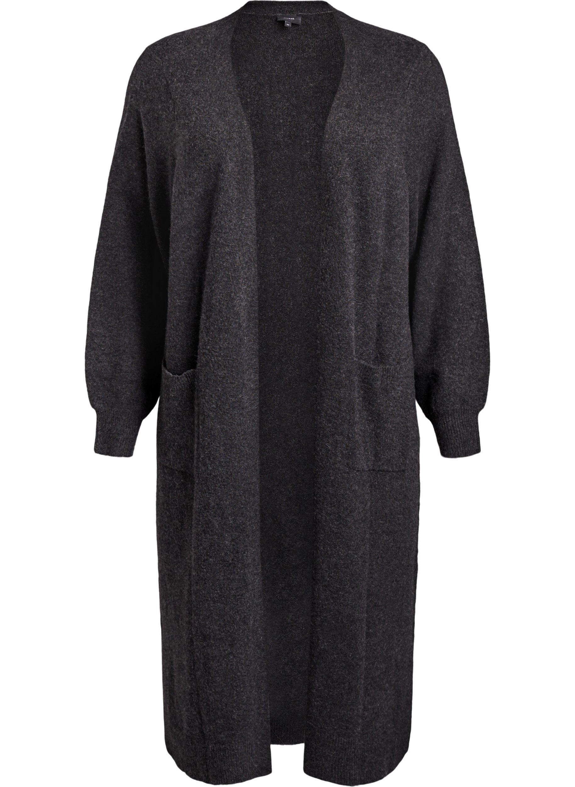 Long knit cardigan with pockets