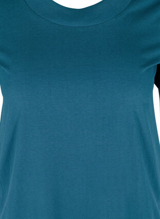 Short-sleeved t-shirt with wide, rib neckline, Reflecting Pond, Packshot image number 2