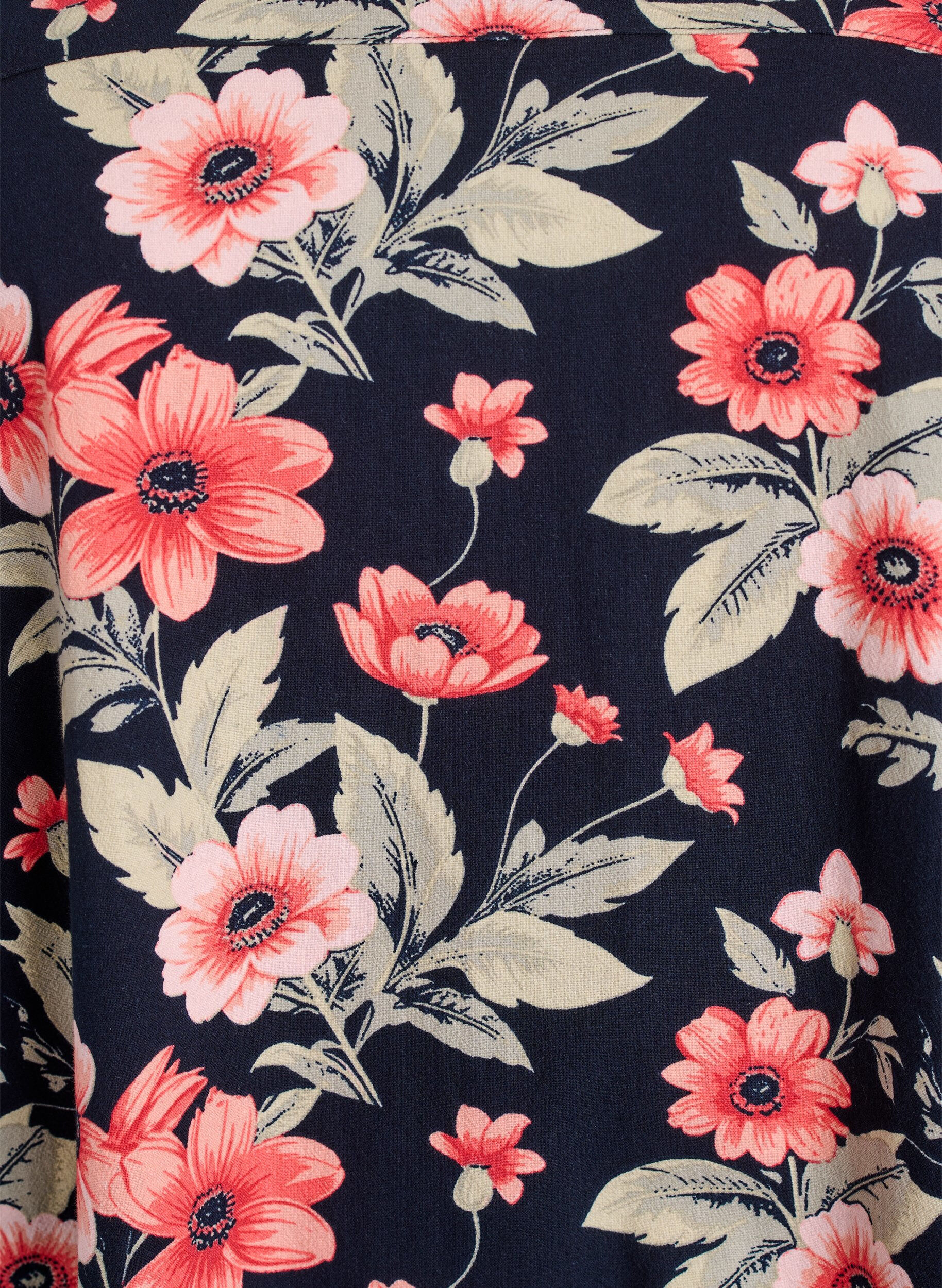 ZizzifashionShort-sleeved cotton dress with print, Blue, Packshot image number 2