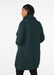 Short sweatshirt dress with high collar and pockets, Green, Model image number 2