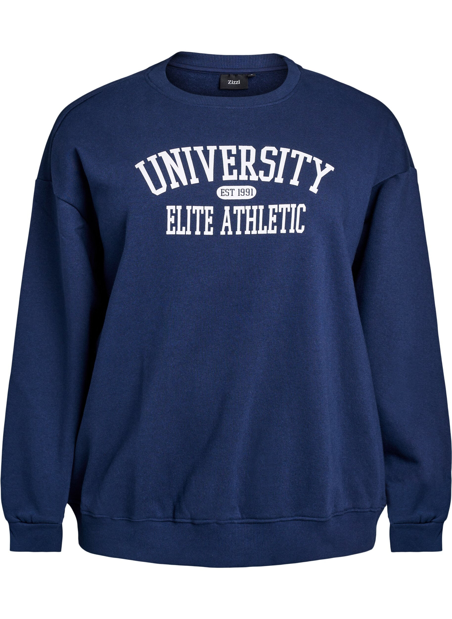 ZizzifashionSweatshirt with text print, Blue, Packshot image number 0