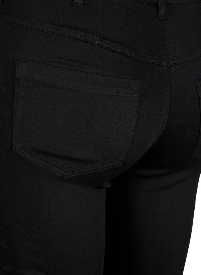 Super slim Amy jeans with embroidery detail, Black, Packshot image number 3