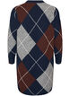 Knitted dress with large check pattern, Blue, Packshot image number 1
