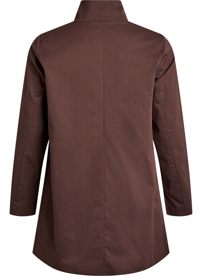 Water-repellent spring jacket with an A-line cut, Brown, Packshot image number 1