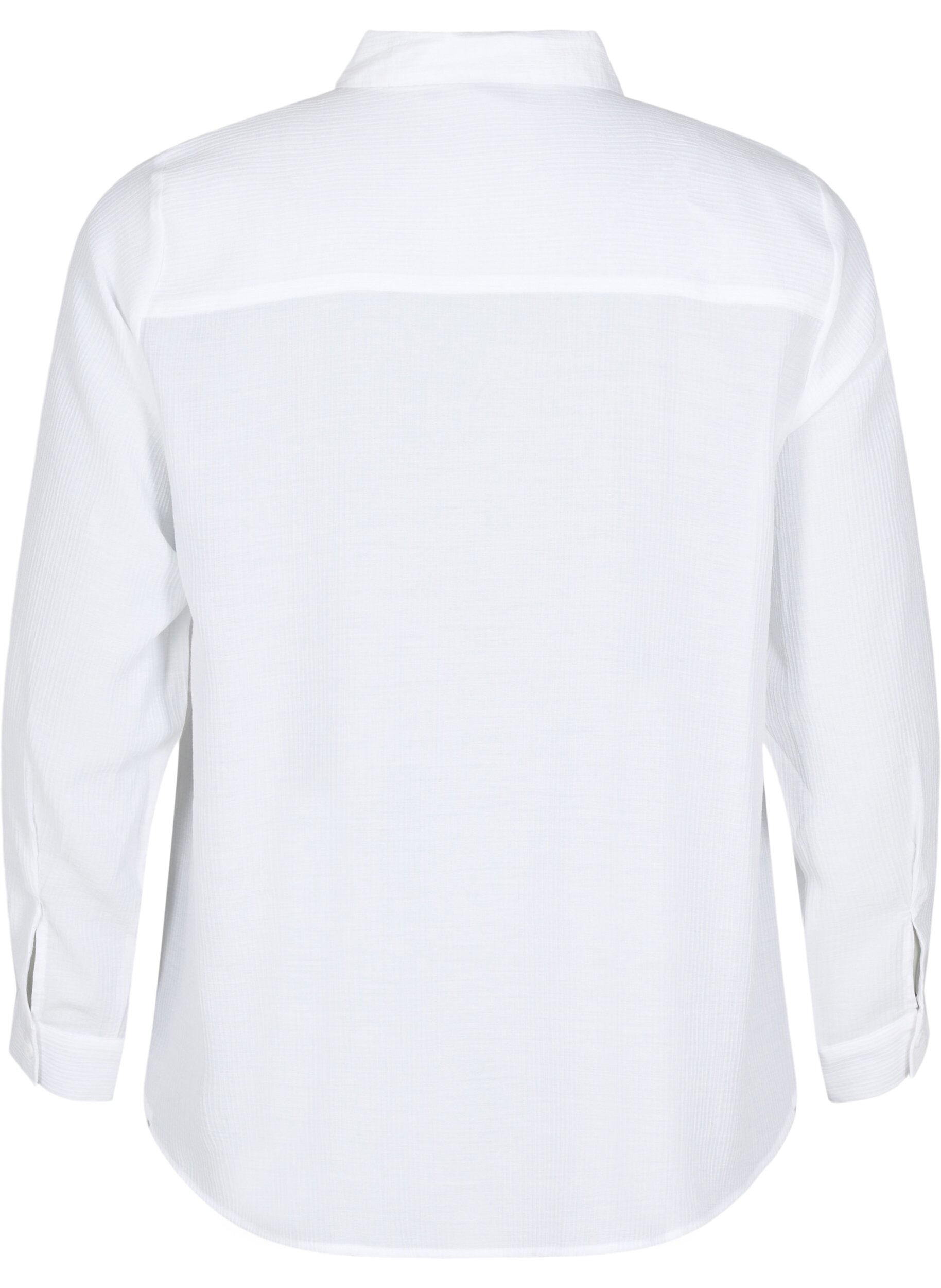 Zizzifashion Shirt with a striped texture, White, Packshot image number 1