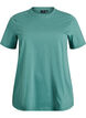 Basic cotton t-shirt with a round neck, Green, Packshot image number 0