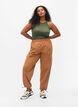 Cargo pants with adjustable elastic drawstring, Sand, Model image number 0