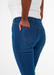 Jeggings in cotton blend, Blue denim, Model image number 2