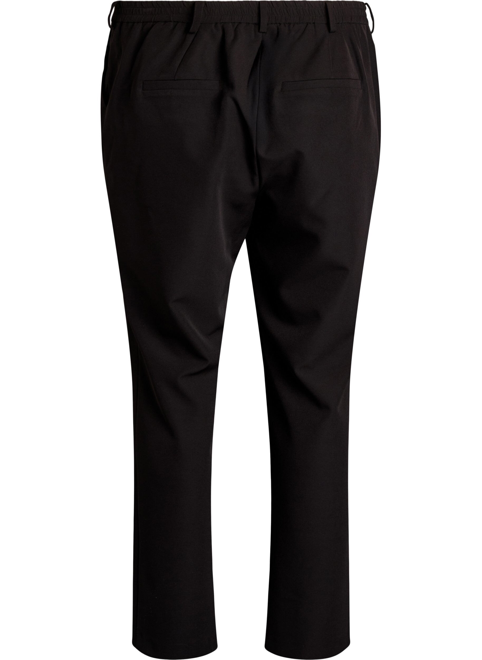 Zizzifashion Trousers with pockets and straight legs, Black, Packshot image number 1