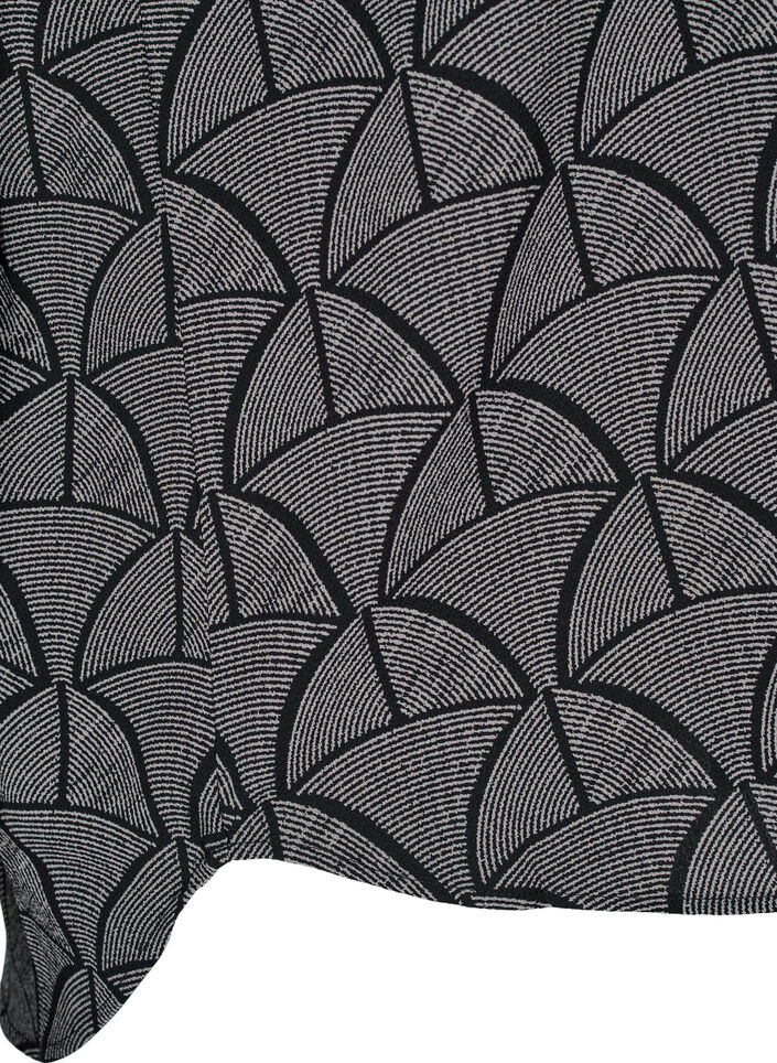 Short-sleeved blouse with print, Black Grey Graphic , Packshot image number 3