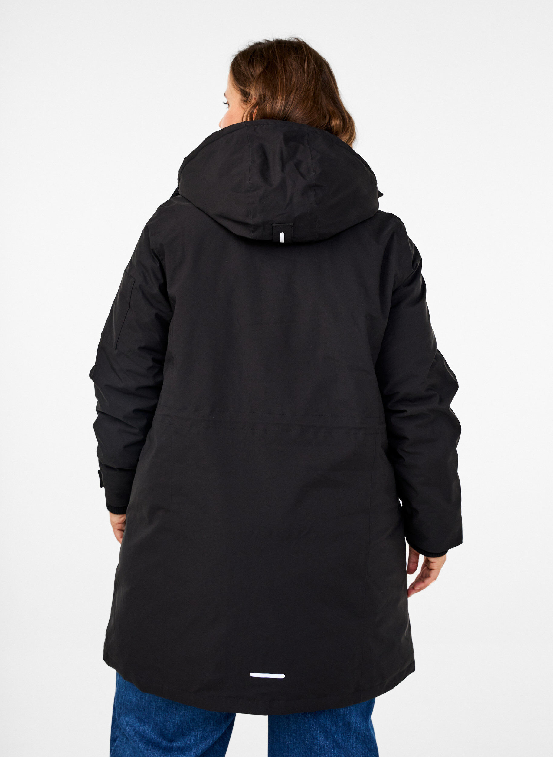 Zizzifashion Practical winter jacket with hood and pockets, Black, Model image number 2