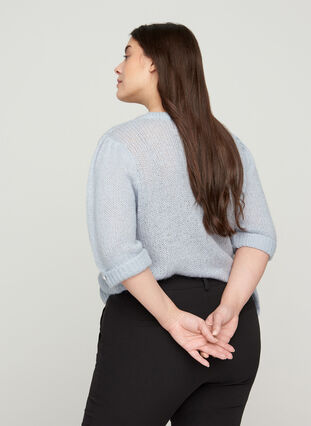 Knitted blouse with 2/4 sleeves, Skyway, Model image number 1